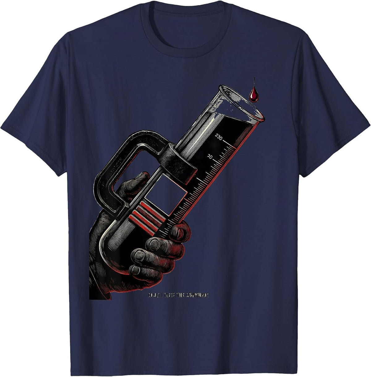 Men's Could I Taste This Compound Funny Science Teacher Student T-Shirt - Navy Blue