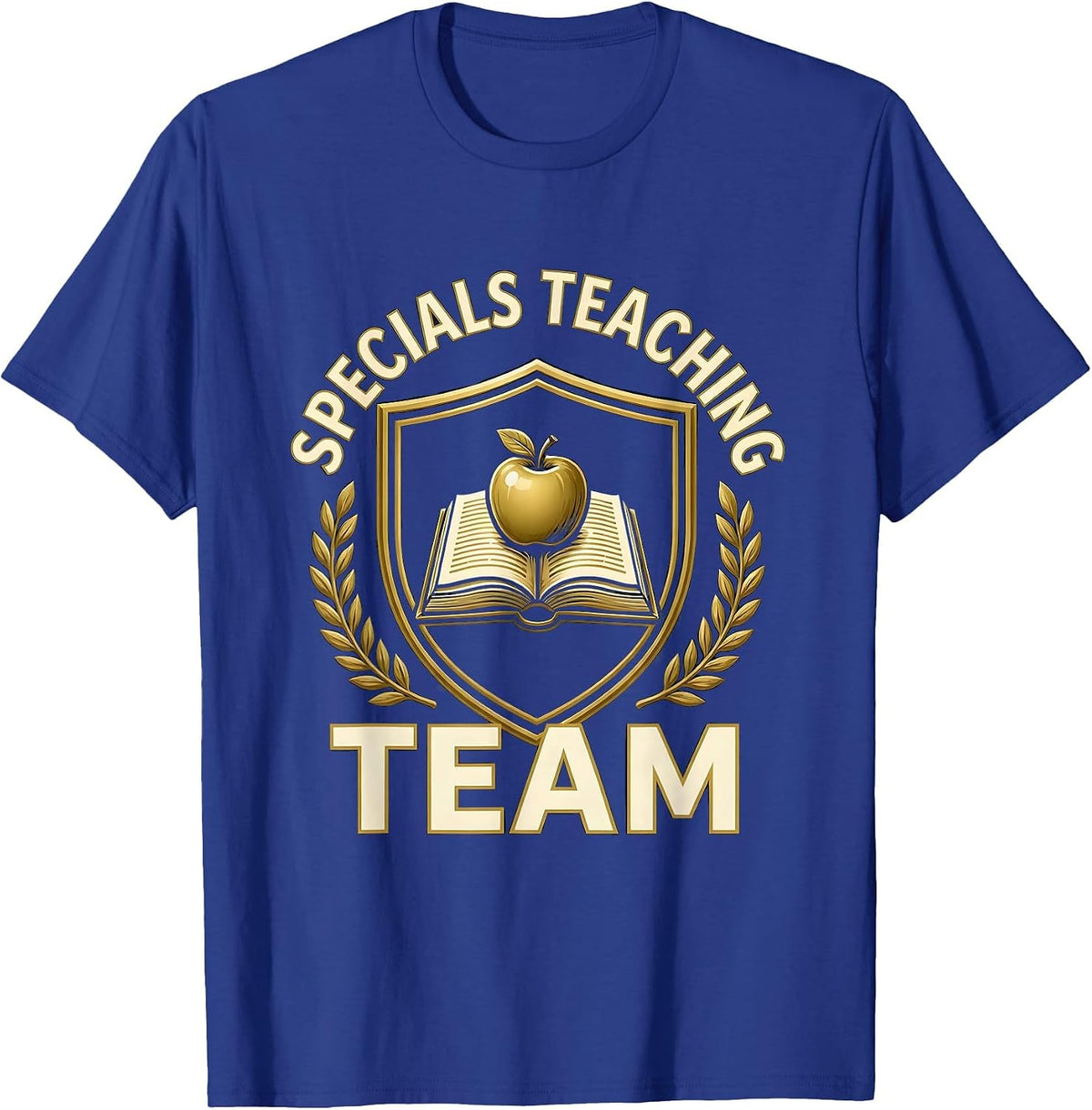 Specials Teaching Team Retro Teacher Appreciation Badge T-Shirt - Royal Blue