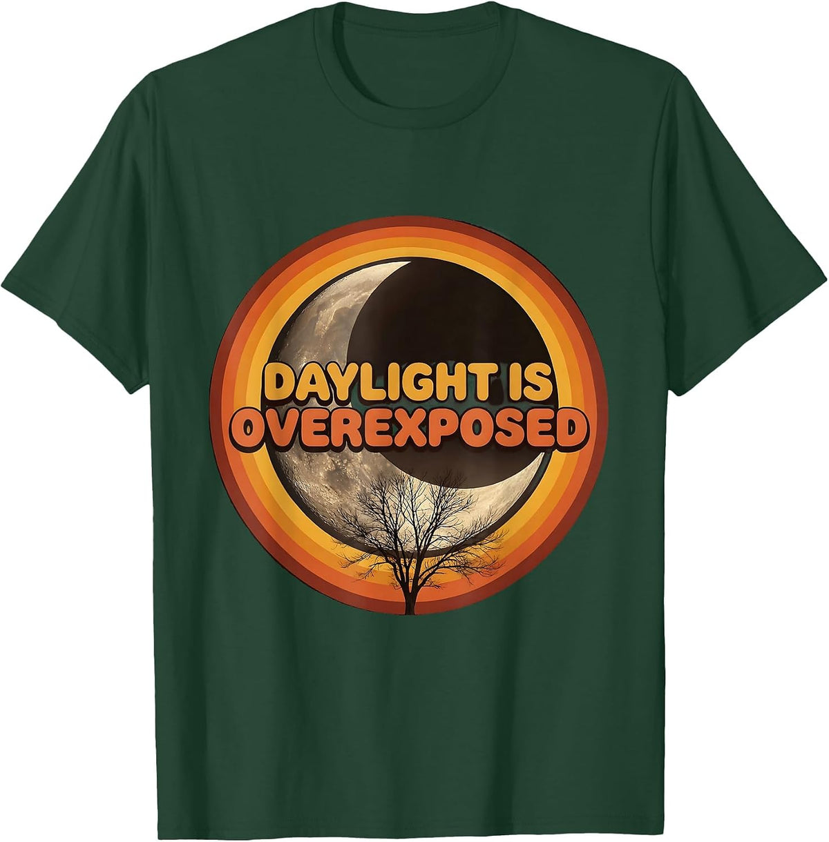 Daylight Is Overexposed Goth Dark Aesthetic Design T-Shirt - Dark Green