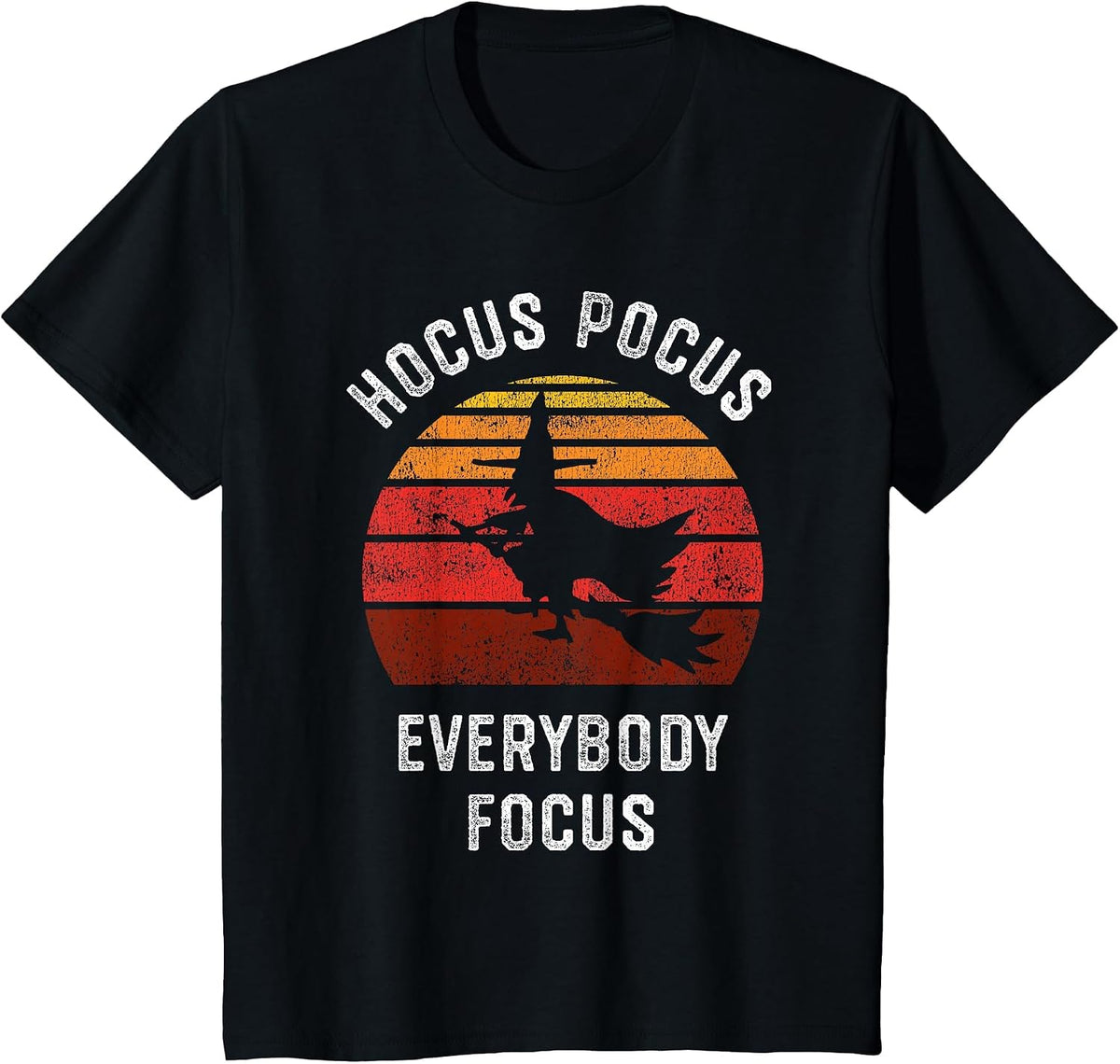 Hocus Pocus Everybody Focus, Witch Halloween Teacher Women T-Shirt - Black