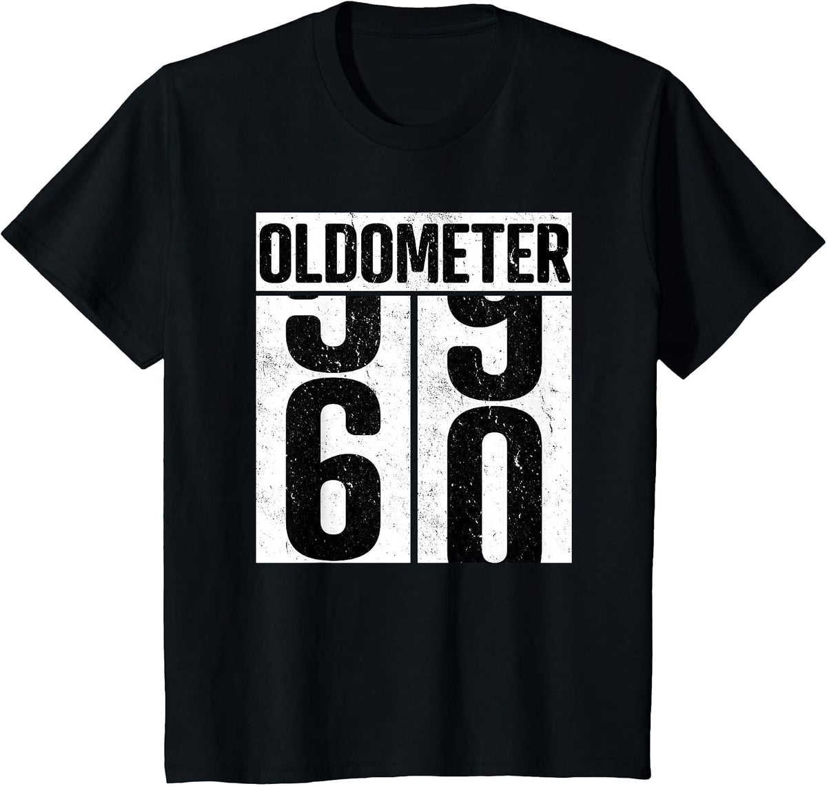 Oldometer 60-60th Birthday Oldometer T-Shirt - Black