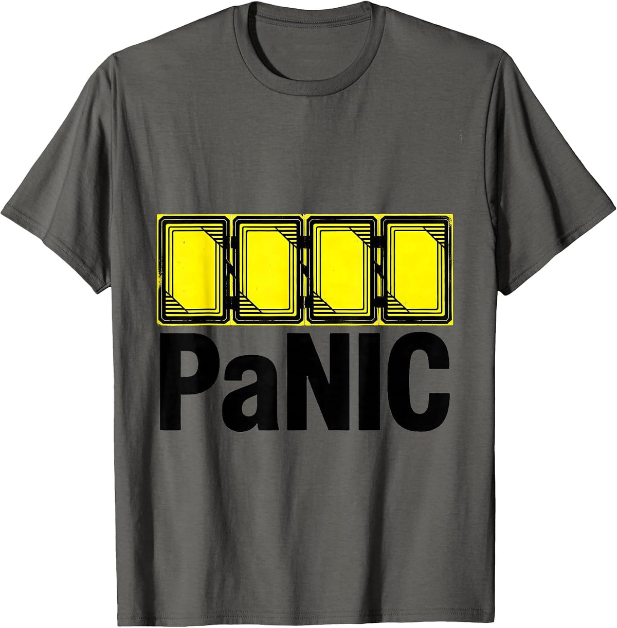 PaNIC Stencil Graphic Chemistry Pun Science Nerd Humor T-Shirt - Asphalt Grey