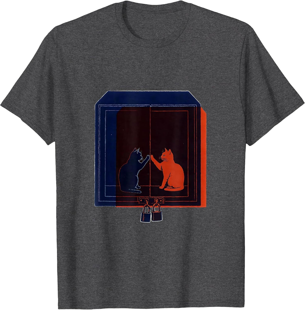 Schrodingers Cat Observation Chamber Quantum Physics Humor T-Shirt - Dark Heather Grey
