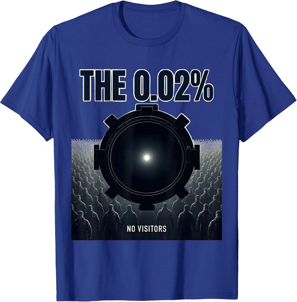 The 0.02% No Visitors Patriotic Submarine Veteran T-Shirt - Royal Blue