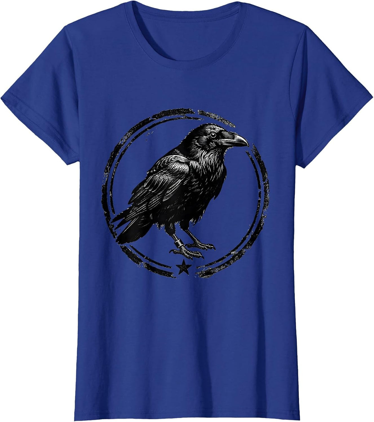 Women's Raven Crow Dark Humor Gothic Bird Lover T-Shirt - Royal Blue