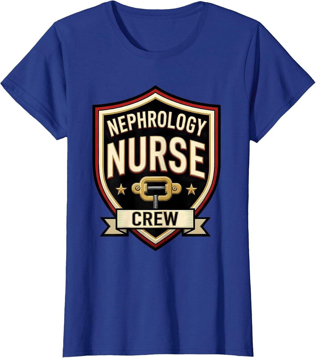 Women's Nephrology Nurse Crew Dialysis RN LPN Tech Kidney Care T-Shirt - Royal Blue