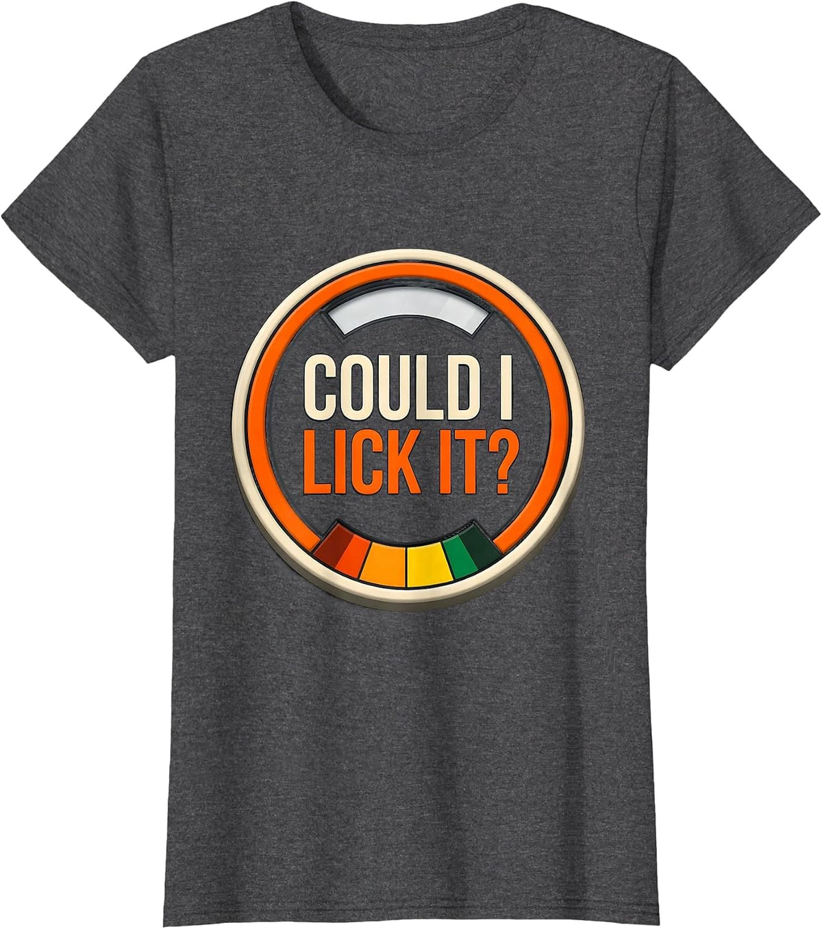 Women's Could I Lick It Funny Periodic Table Science Teacher Humor T-Shirt - Dark Heather Grey