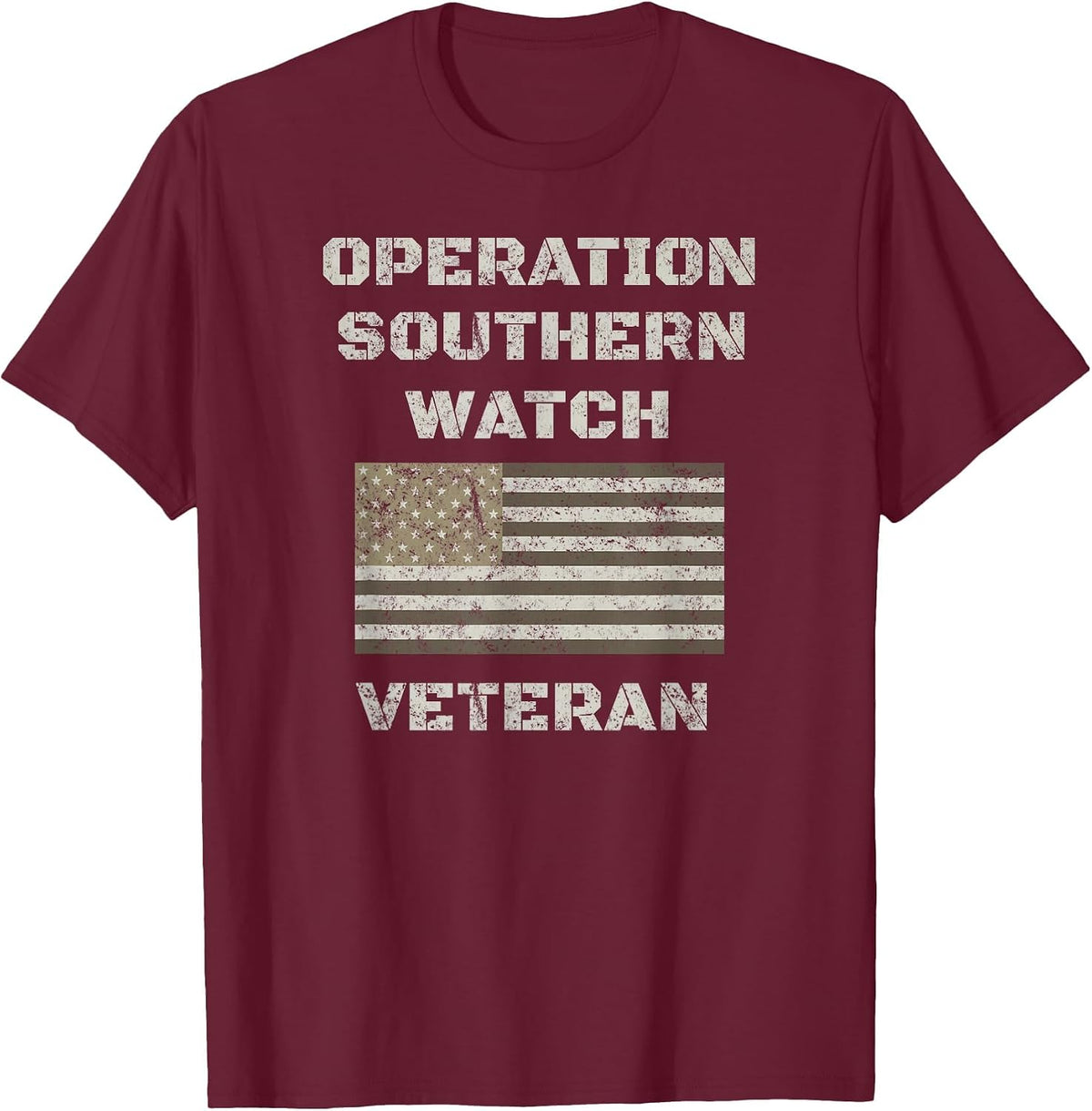 OSW Military Operation Southern Watch T-Shirt - Burgundy
