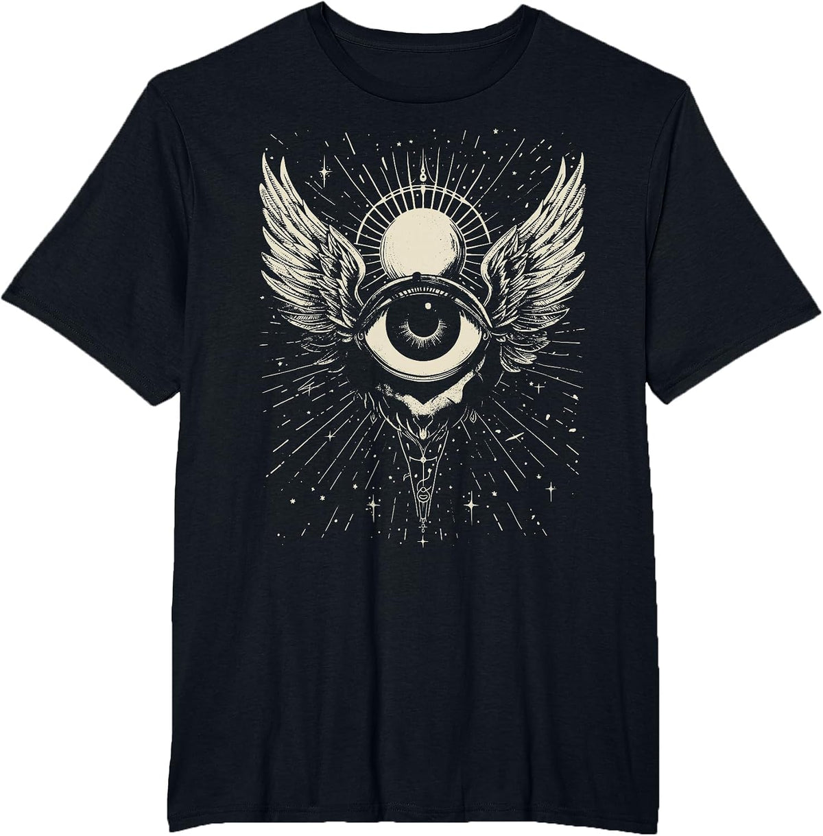 Harajuku Alt Clothing Weirdcore Grunge Punk Creepy Eyeball T-Shirt - Black