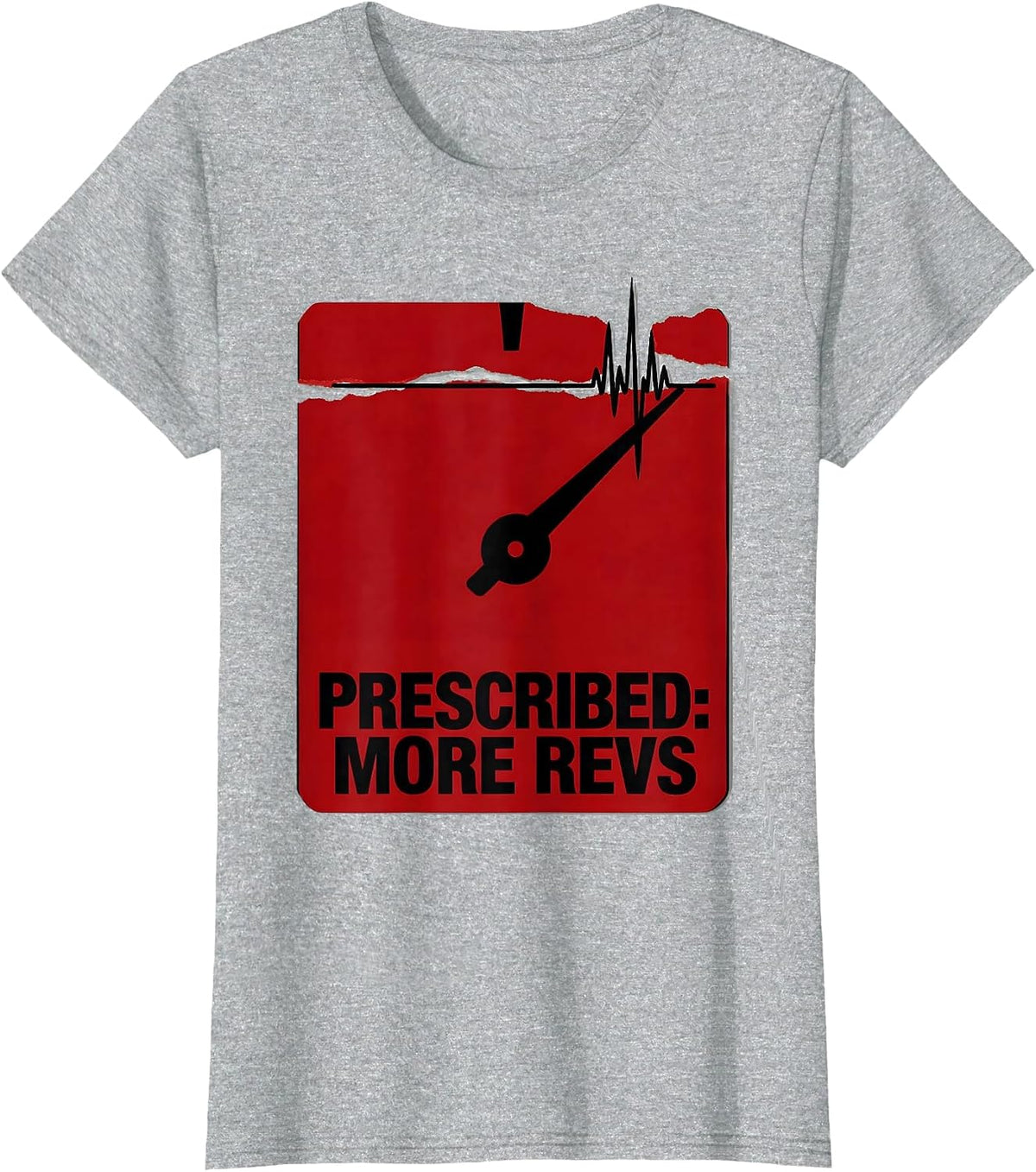 Women's More Revs Funny Car Guy Auto Mechanic Racing Enthusiast T-Shirt - Heather Grey