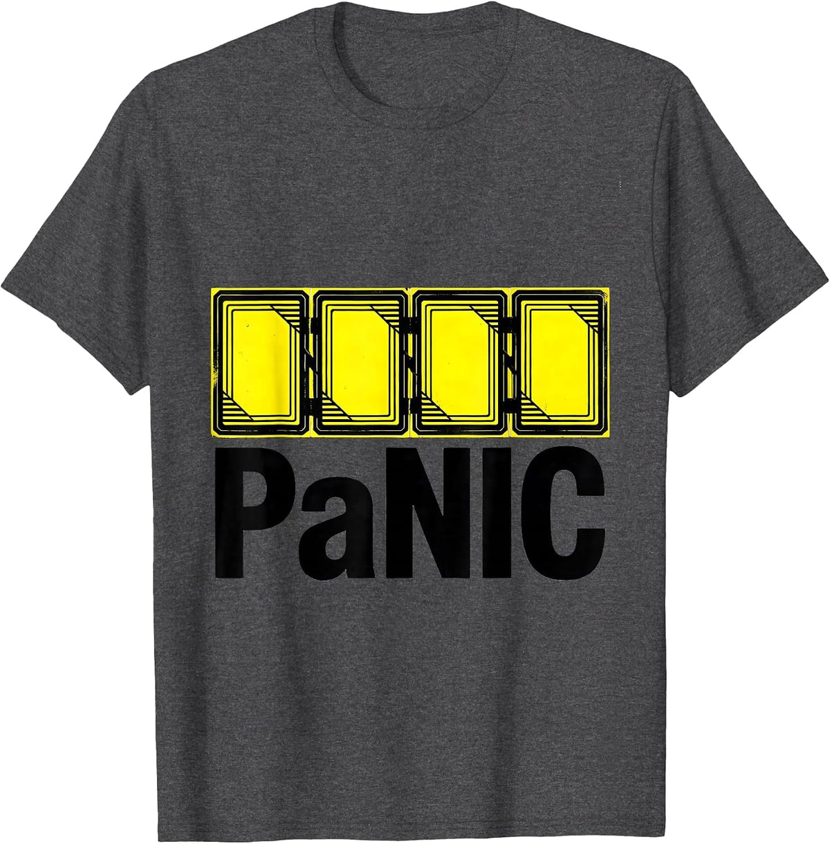 PaNIC Stencil Graphic Chemistry Pun Science Nerd Humor T-Shirt - Dark Heather Grey
