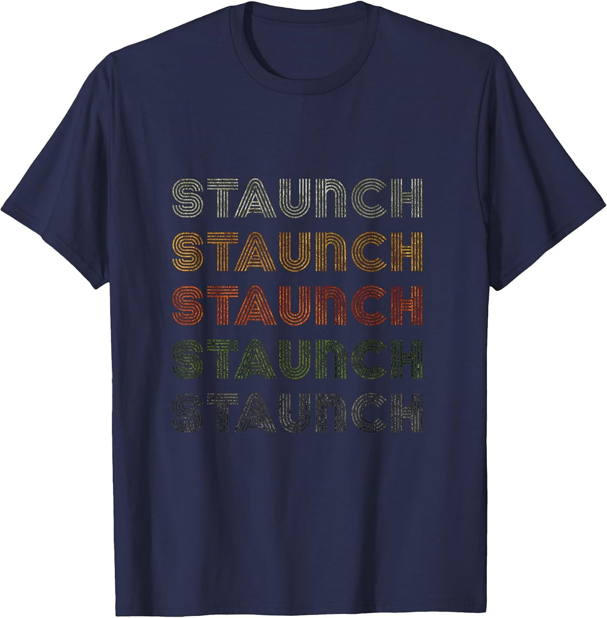 Love Heart Staunch Grunge Vintage Black Staunch T-Shirt T-Shirt - Navy Blue
