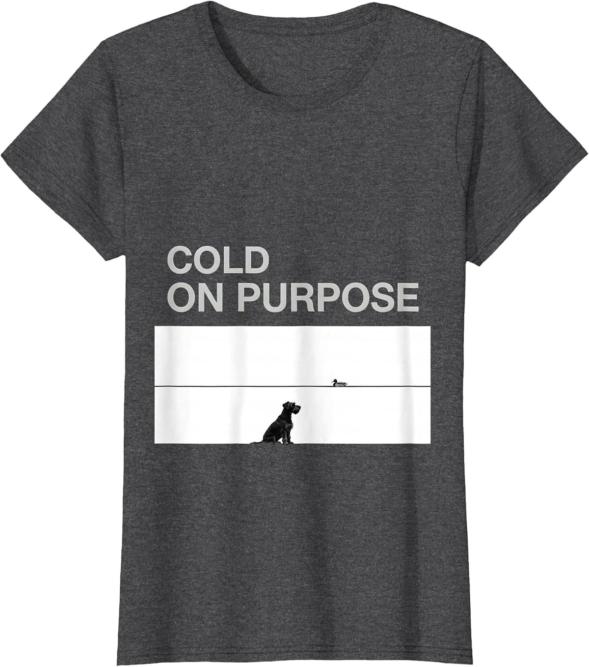 Women's Cold On Purpose Rustic Southern Hunting Dog Labrador Vintage T-Shirt - Dark Heather Grey