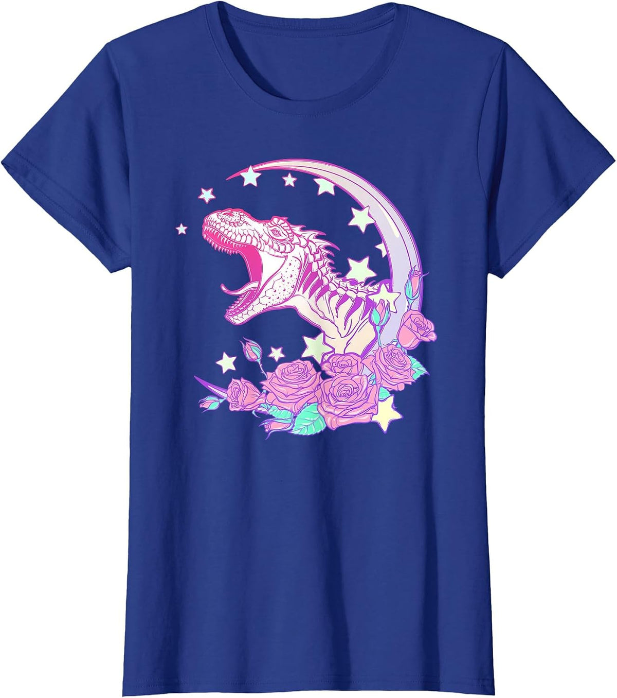 Pastel Goth Trex Tshirt - Vaporwave Aesthetic T-Shirt - Royal Blue