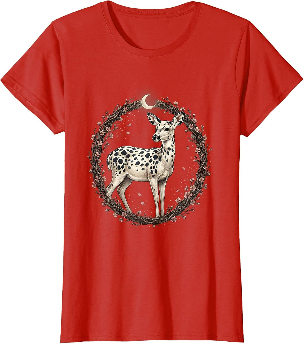 Women's Fierce Dalmatian Woman Graphic Tee T-Shirt - Red