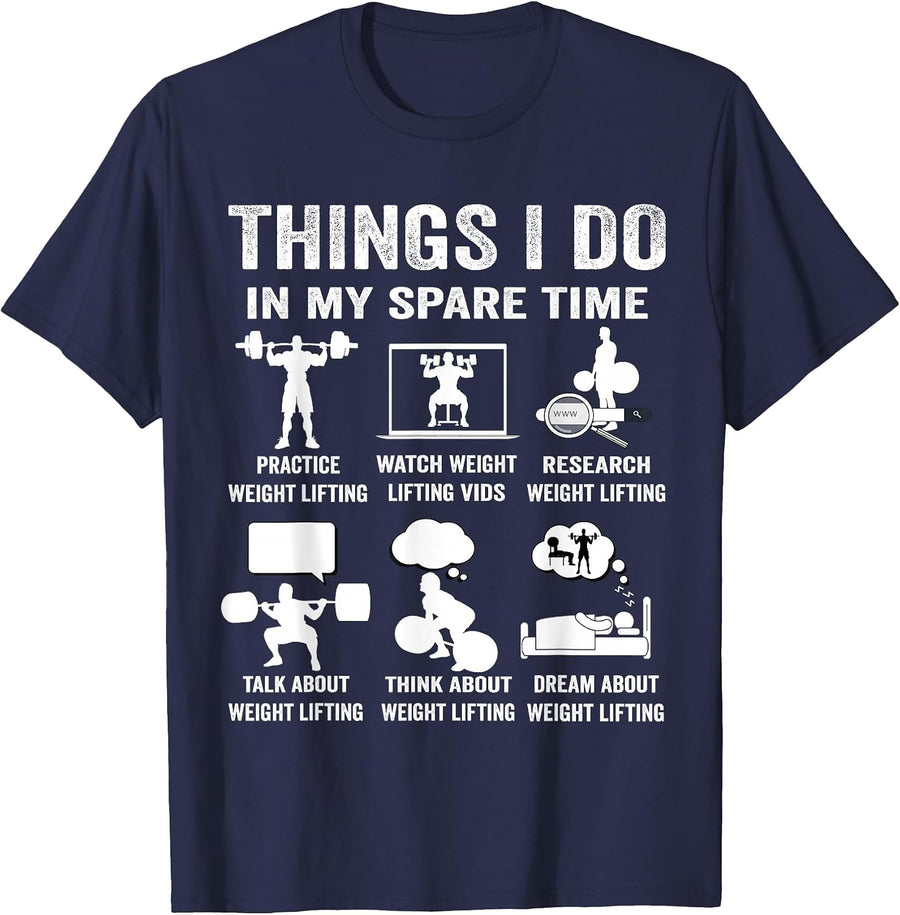 Things I can use in My Spare time as T-Shirt - Navy Blue