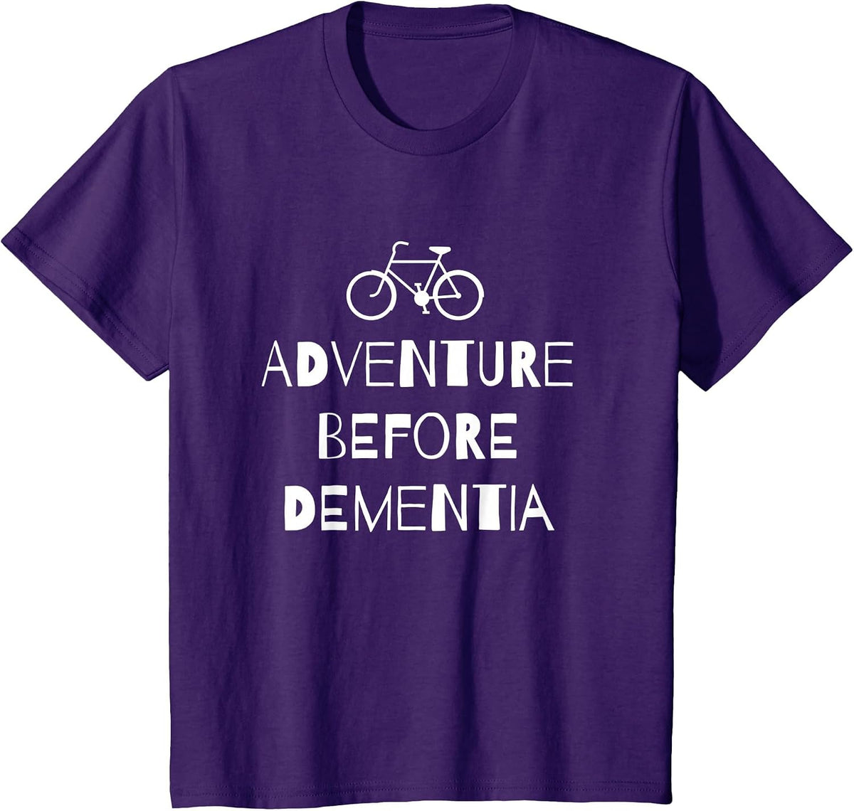 Adventure Before Dementia Cycling t-Shirt - Purple