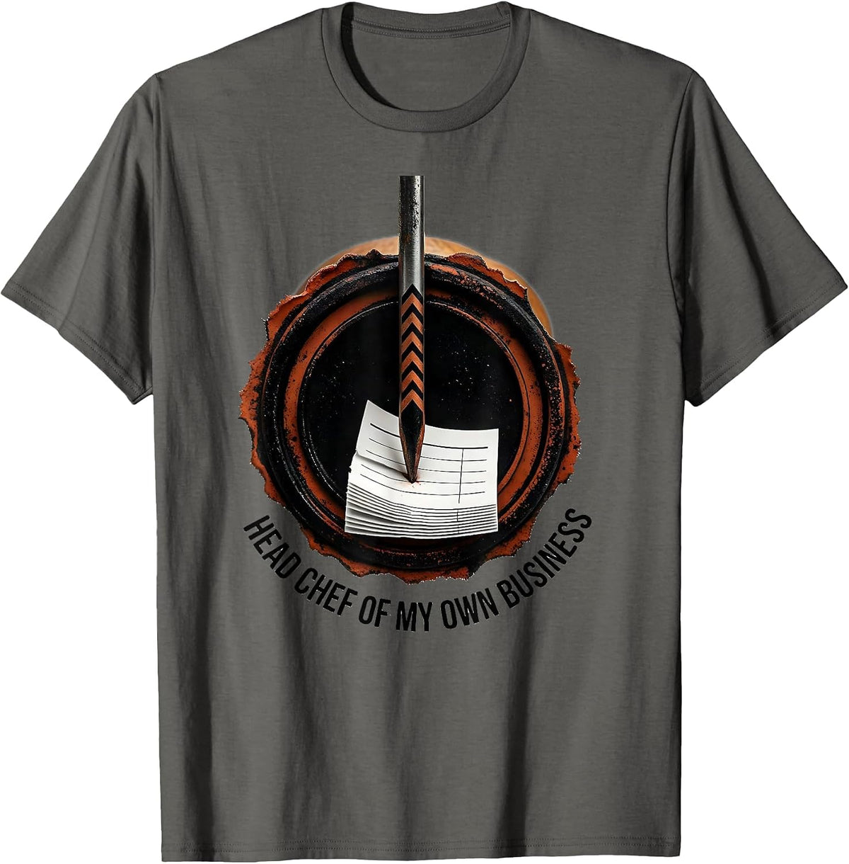 Head Chef Of My Own Business Funny Chef Kitchen Staff Gift T-Shirt - Asphalt Grey