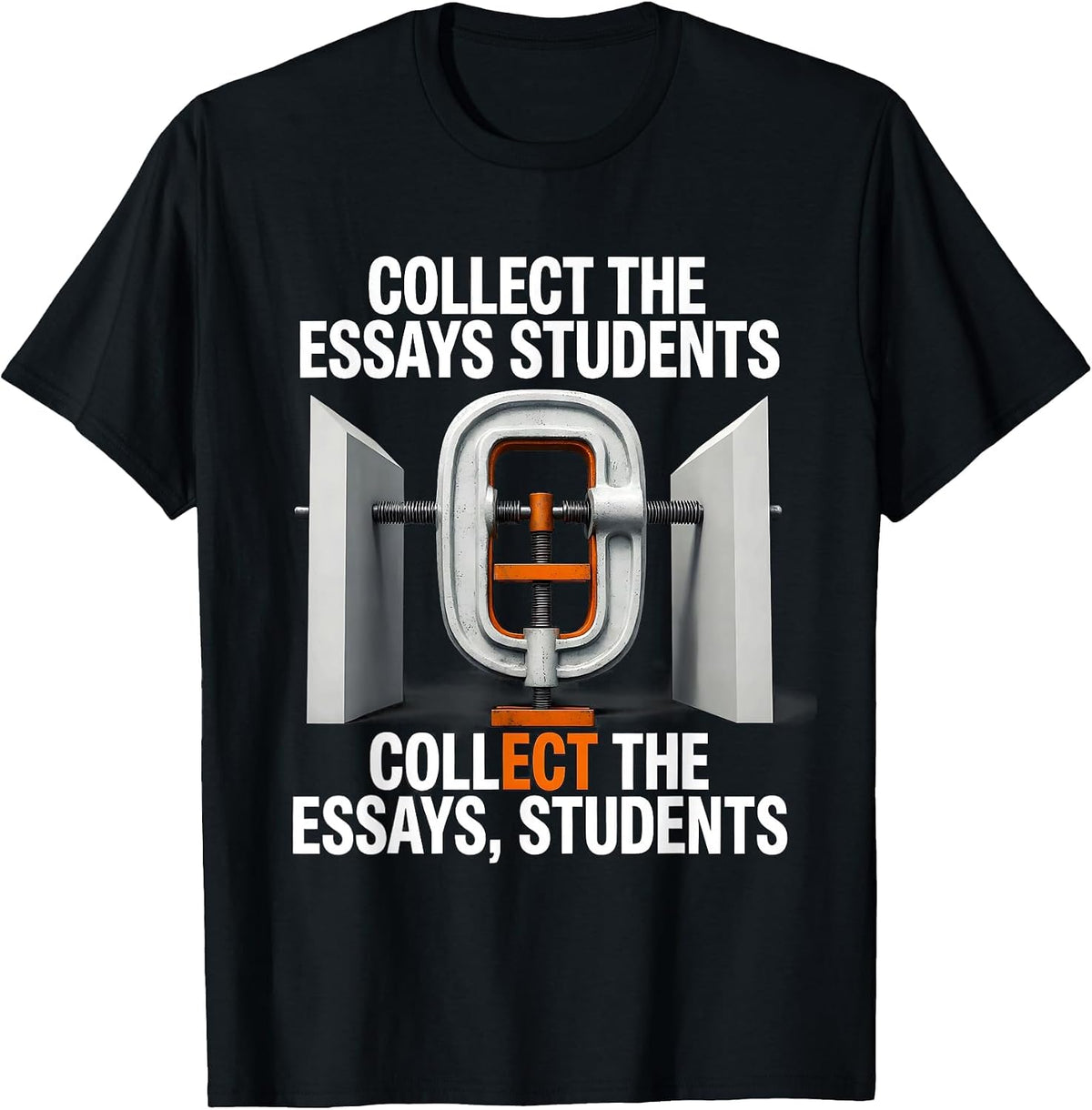 Men's Collect the essays students T-Shirt - Black