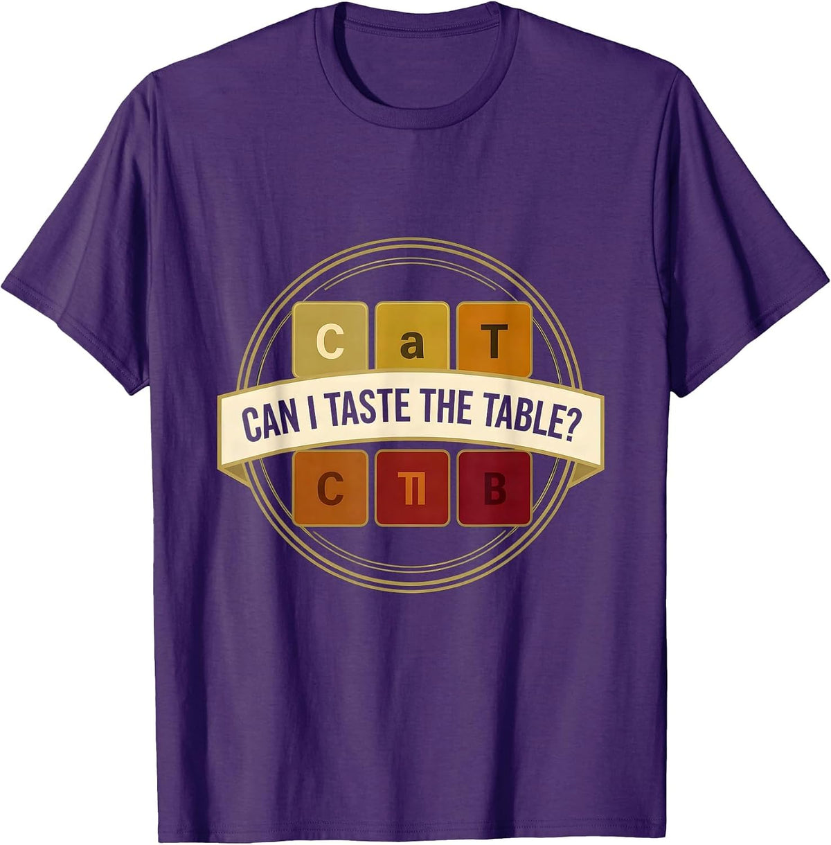 Men's Can I Taste The Table Funny Periodic Table Science Teacher T-Shirt - Purple