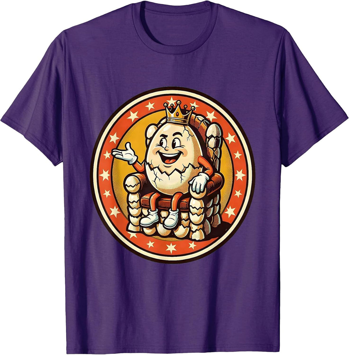 Eggshell Throne Graphic Tee T-Shirt - Purple