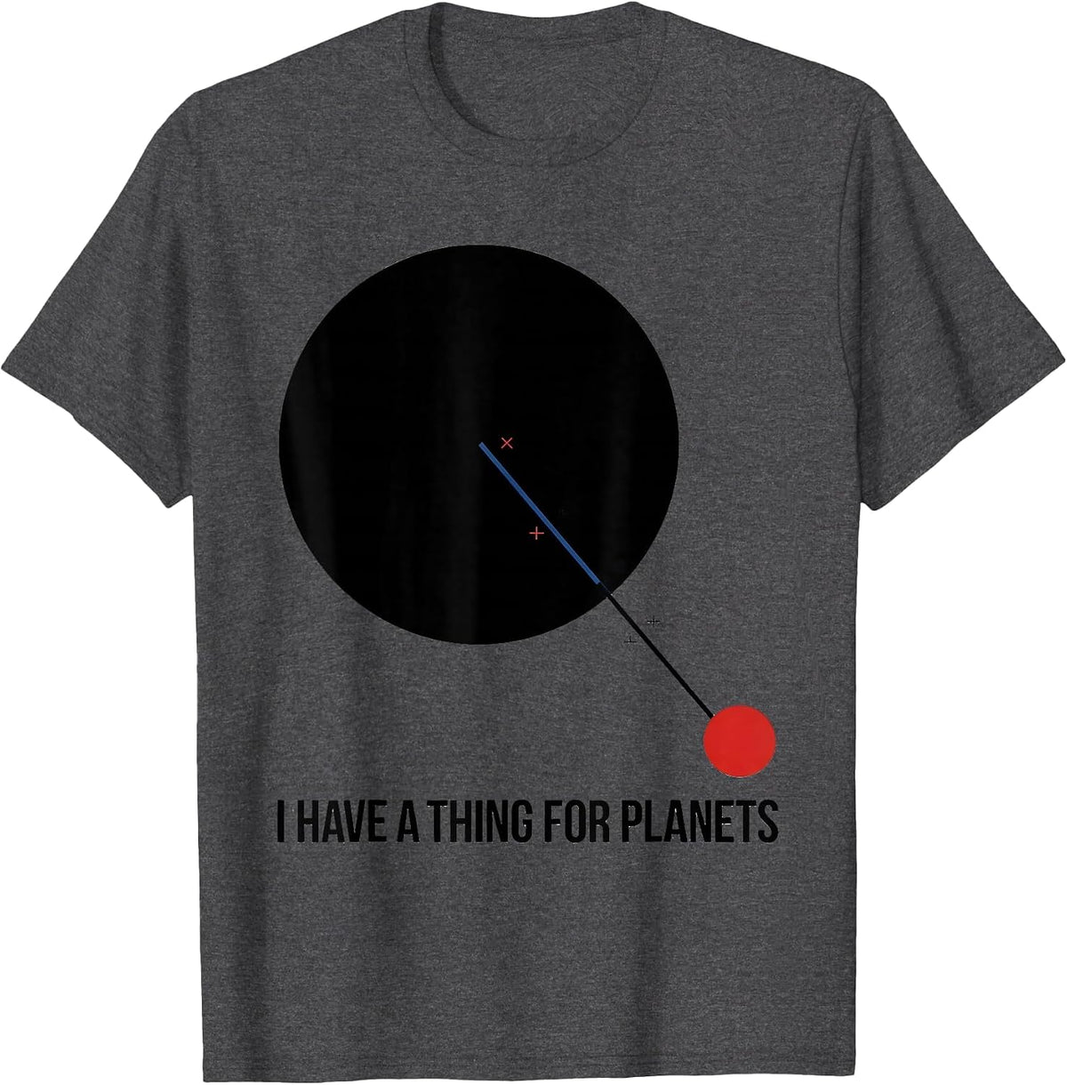 I Have A Thing For Planets Bauhaus Modernist Space Astronomy T-Shirt - Dark Heather Grey