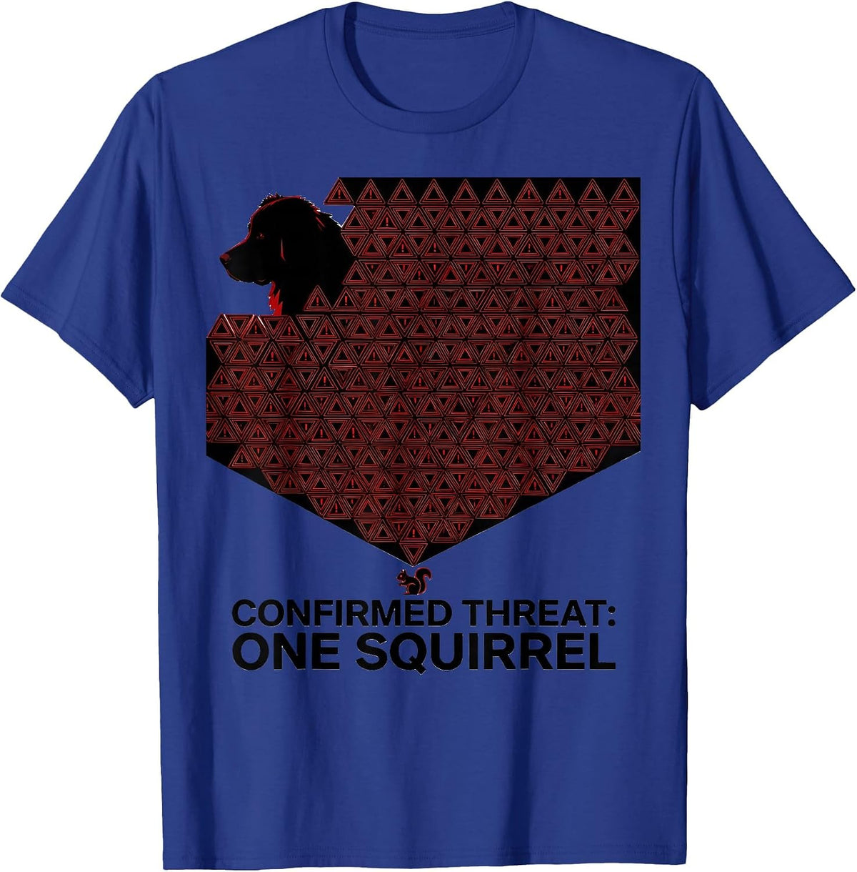 Men's Confirmed Threat One Squirrel Geometric Great Pyrenees Dog T-Shirt - Royal Blue