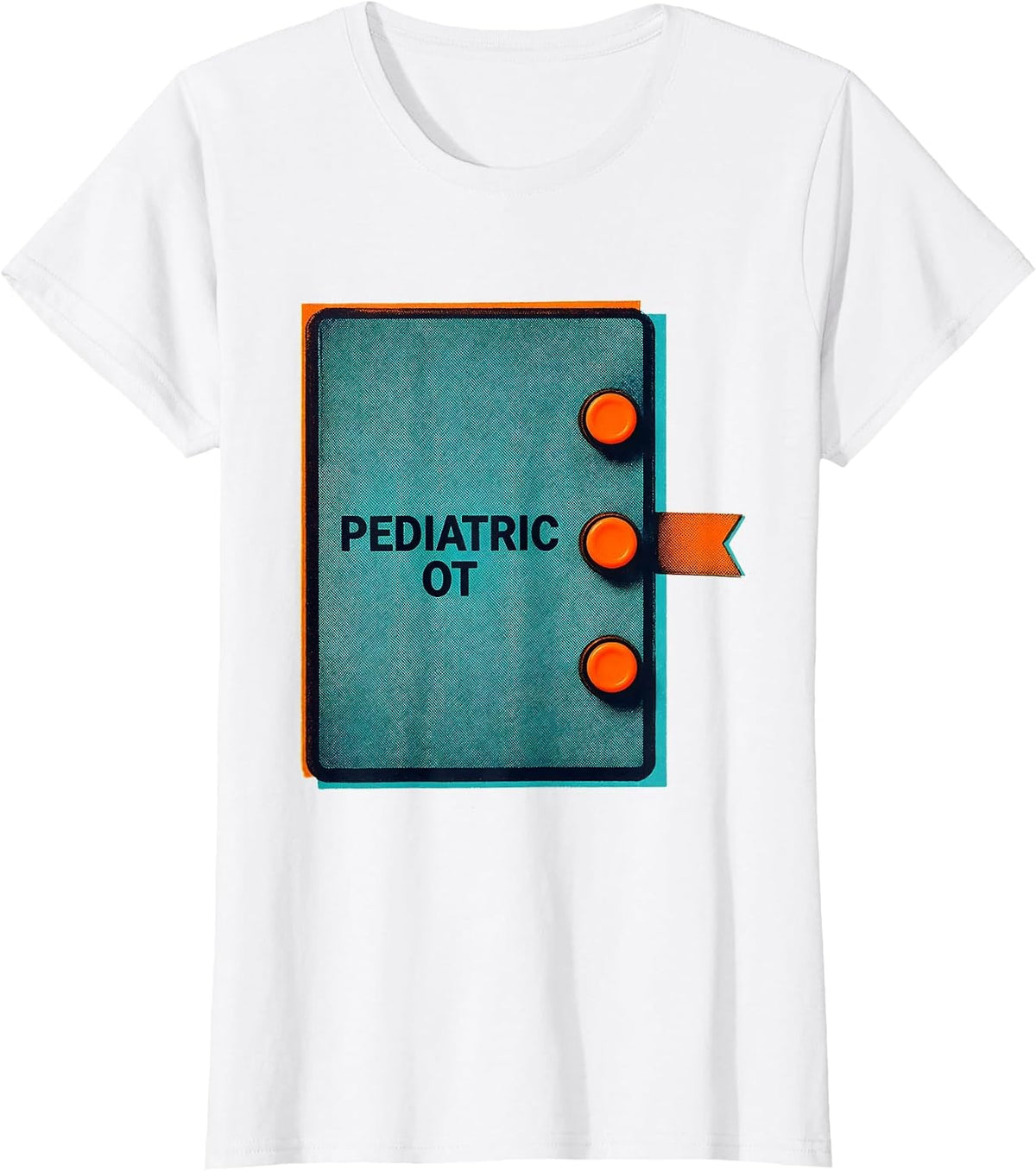 Women's Pediatric OT Risograph Occupational Therapy Professional T-Shirt - White
