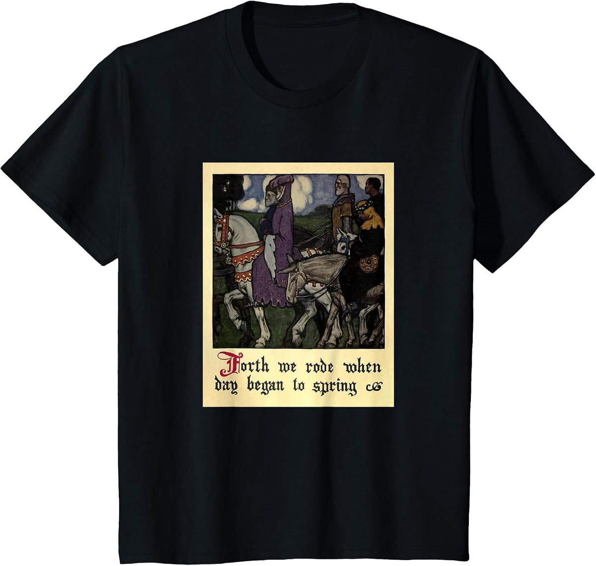Canterbury Tales - Forth We Ride T-Shirt - Black