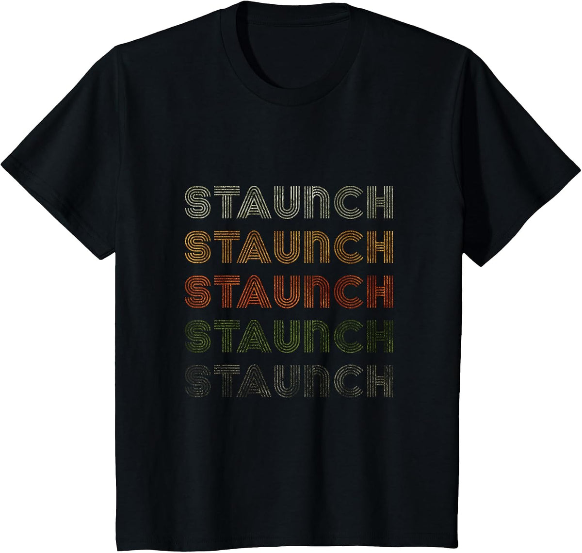 Love Heart Staunch Grunge Vintage Black Staunch T-Shirt T-Shirt - Black