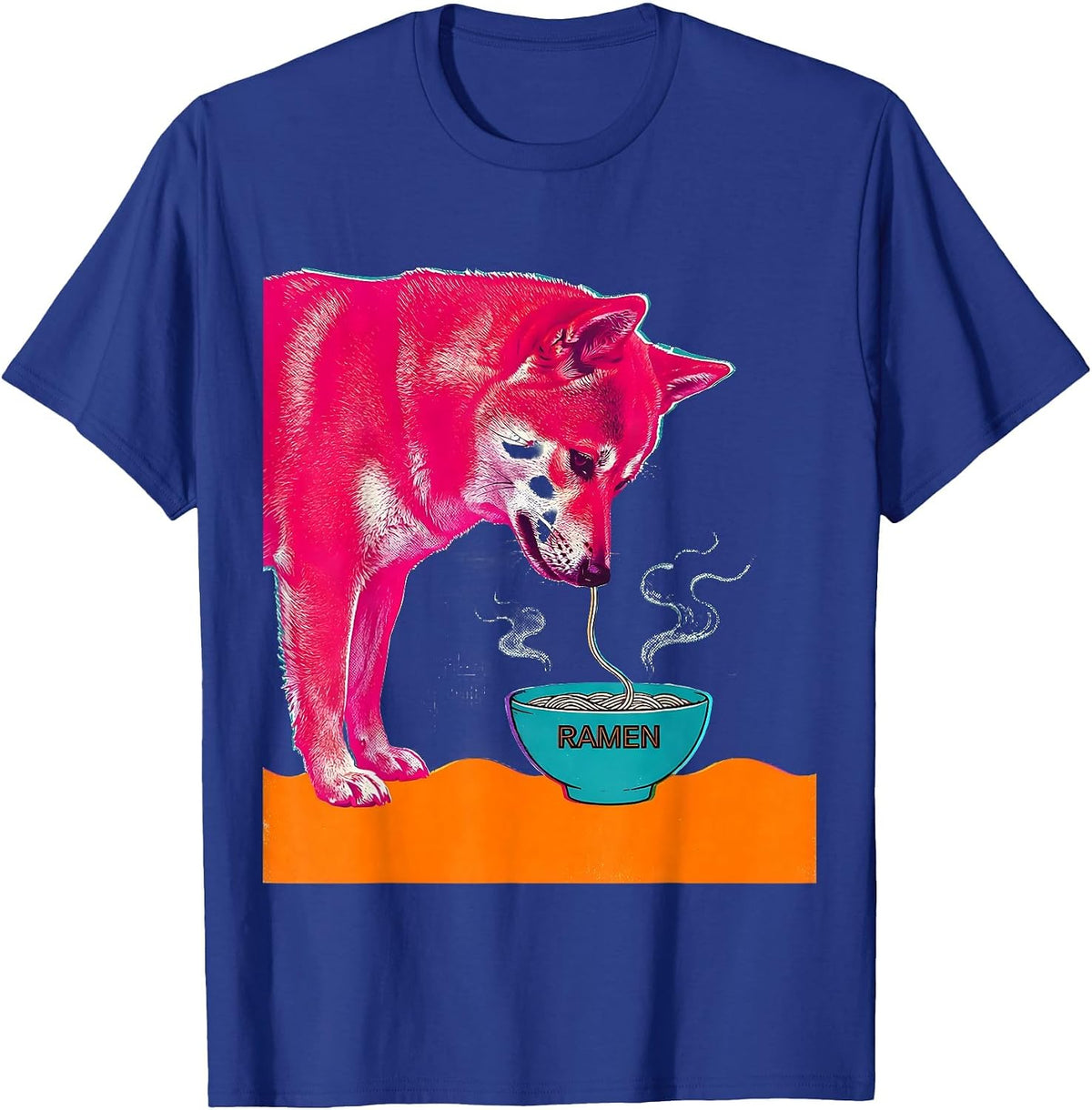 Ramen Kawaii Shiba Anime Japanese Animal Food Lover Gift T-Shirt - Royal Blue