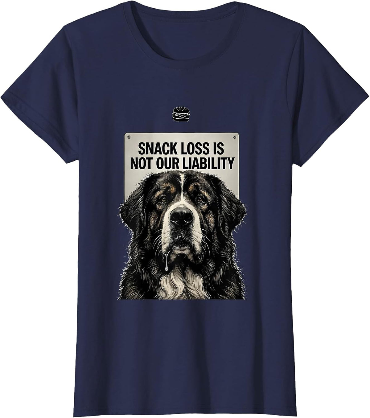 Women's Snack Loss Is Not Our Liability Funny Great Pyrenees Dog Mom T-Shirt - Navy Blue