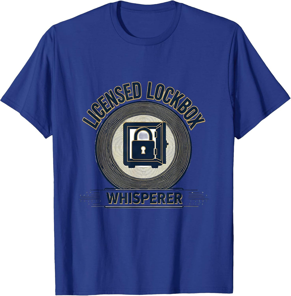 Licensed Lockbox Whisperer Funny Realtor Agent Humor Gift T-Shirt - Royal Blue
