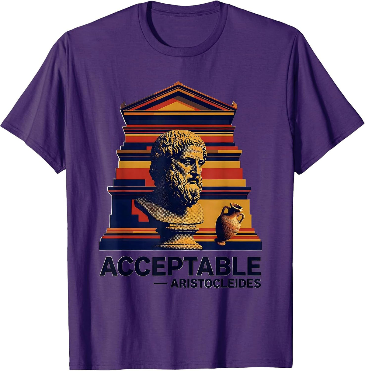 Men's Acceptable Aristocleides Funny Greek Philosophy Meme T-Shirt - Purple