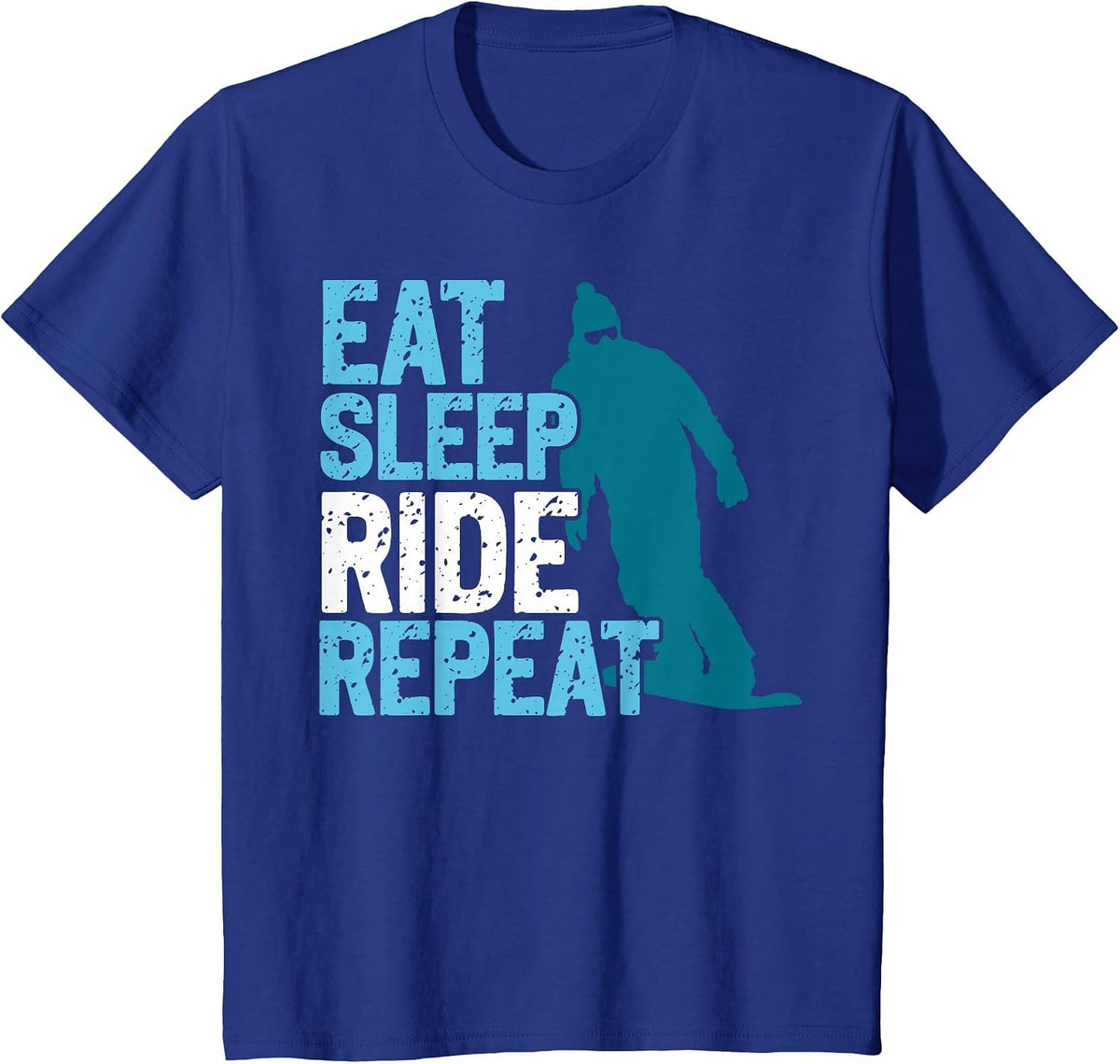 Snowboarding Snowboard Vintage Retro Ride Eat Sleep Ride T-Shirt - Royal Blue