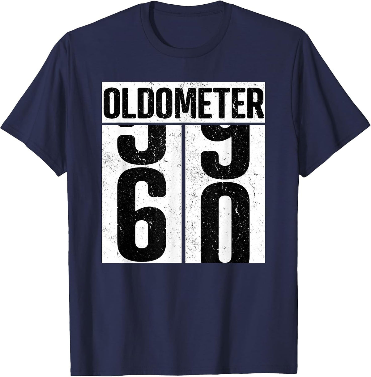 Oldometer 60-60th Birthday Oldometer T-Shirt - Navy Blue