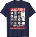 Elevator Button Elevator Mechanic Technician T-Shirt - Navy Blue