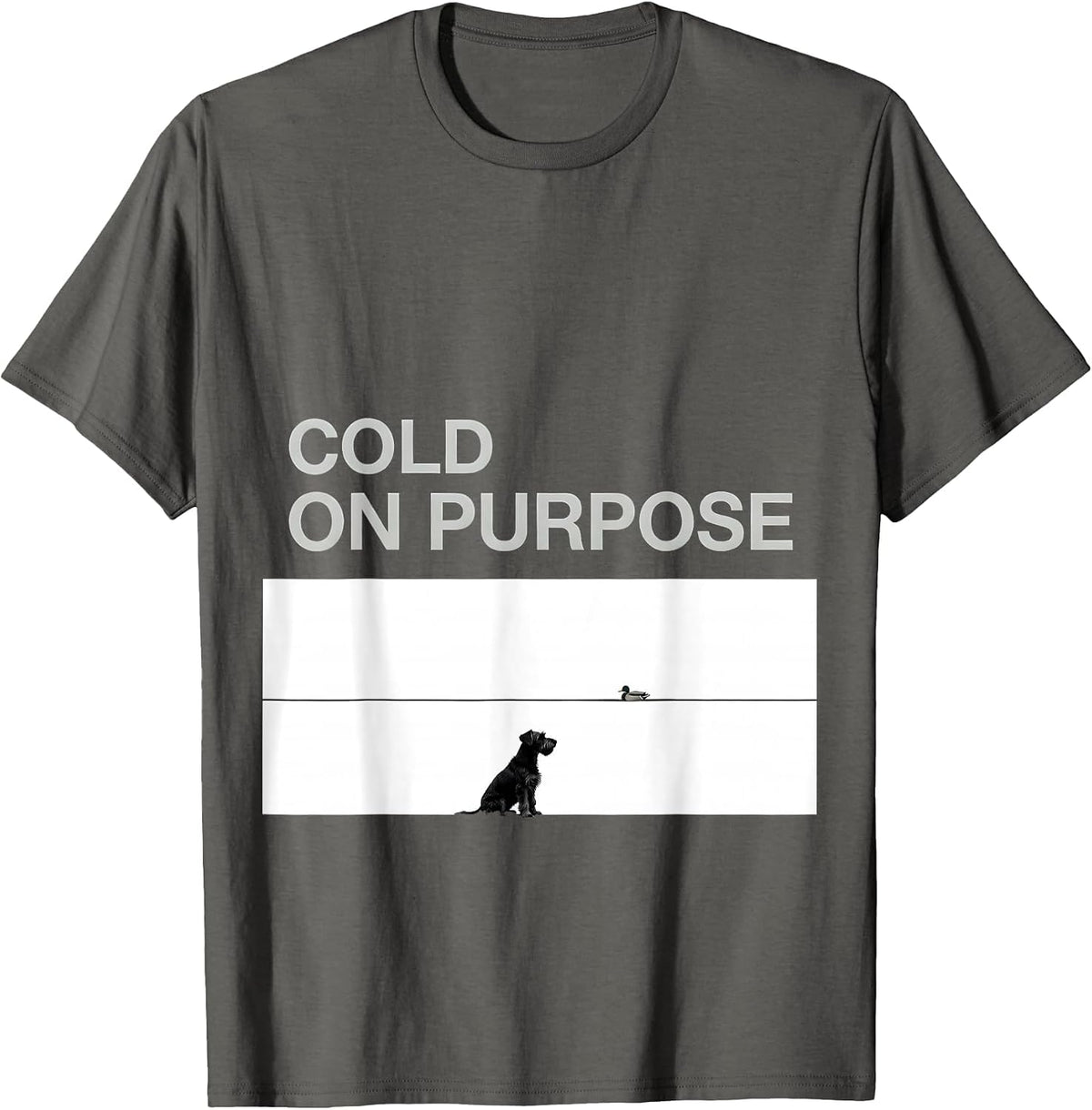 Men's Cold On Purpose Rustic Southern Hunting Dog Labrador Vintage T-Shirt - Asphalt Grey
