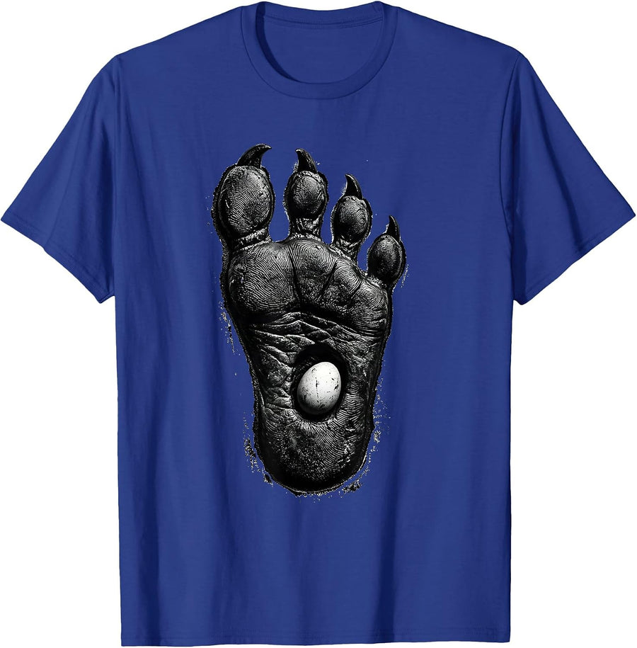 Dinosaur Foot Stamp Family Role Birthday Party T-Shirt - Royal Blue