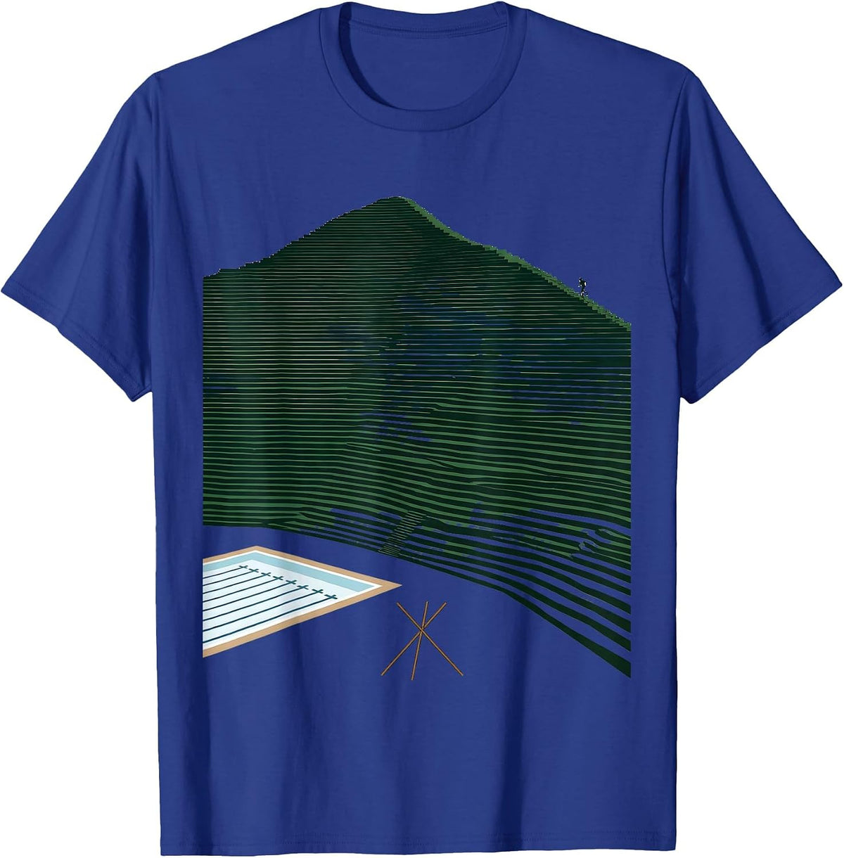 Men's Cross Country Runner Minimalist Track and Field Humor T-Shirt - Royal Blue