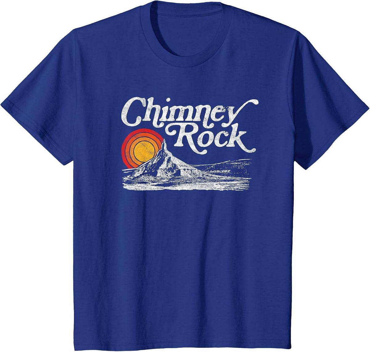 Chimney Rock Nebraska - Retro Vintage Graphic Shirt T-Shirt - Royal Blue