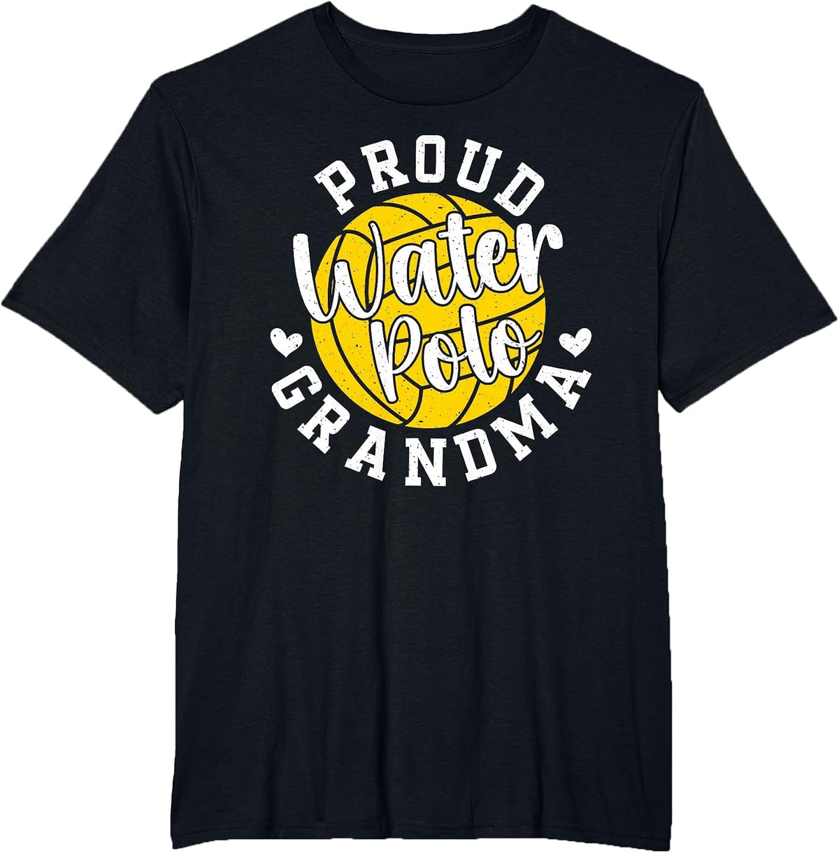 Proud Water Polo Grandma of A Water Polo Player Grandmother T-Shirt - Black