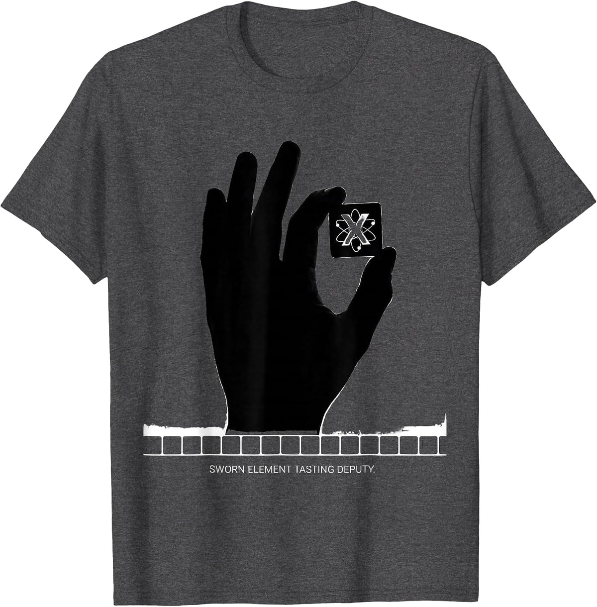 Men's Sworn Element Tasting Deputy Funny Science Teacher Gift T-Shirt - Dark Heather Grey