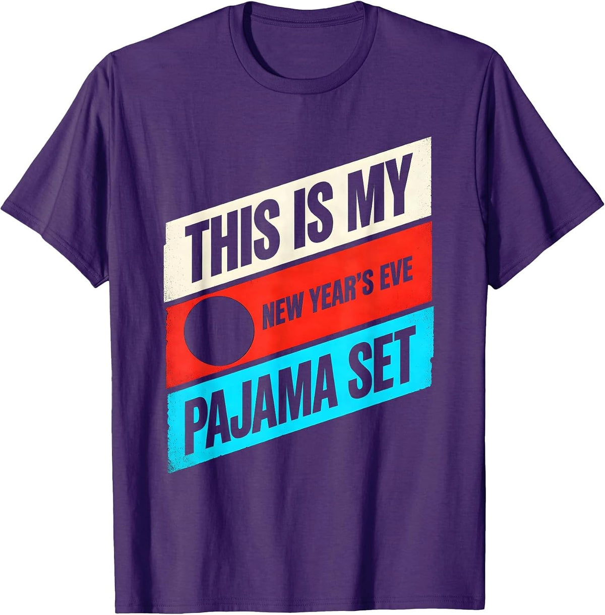 This Is My New Year's Eve Pajama Set New Wave Typography T-Shirt - Purple