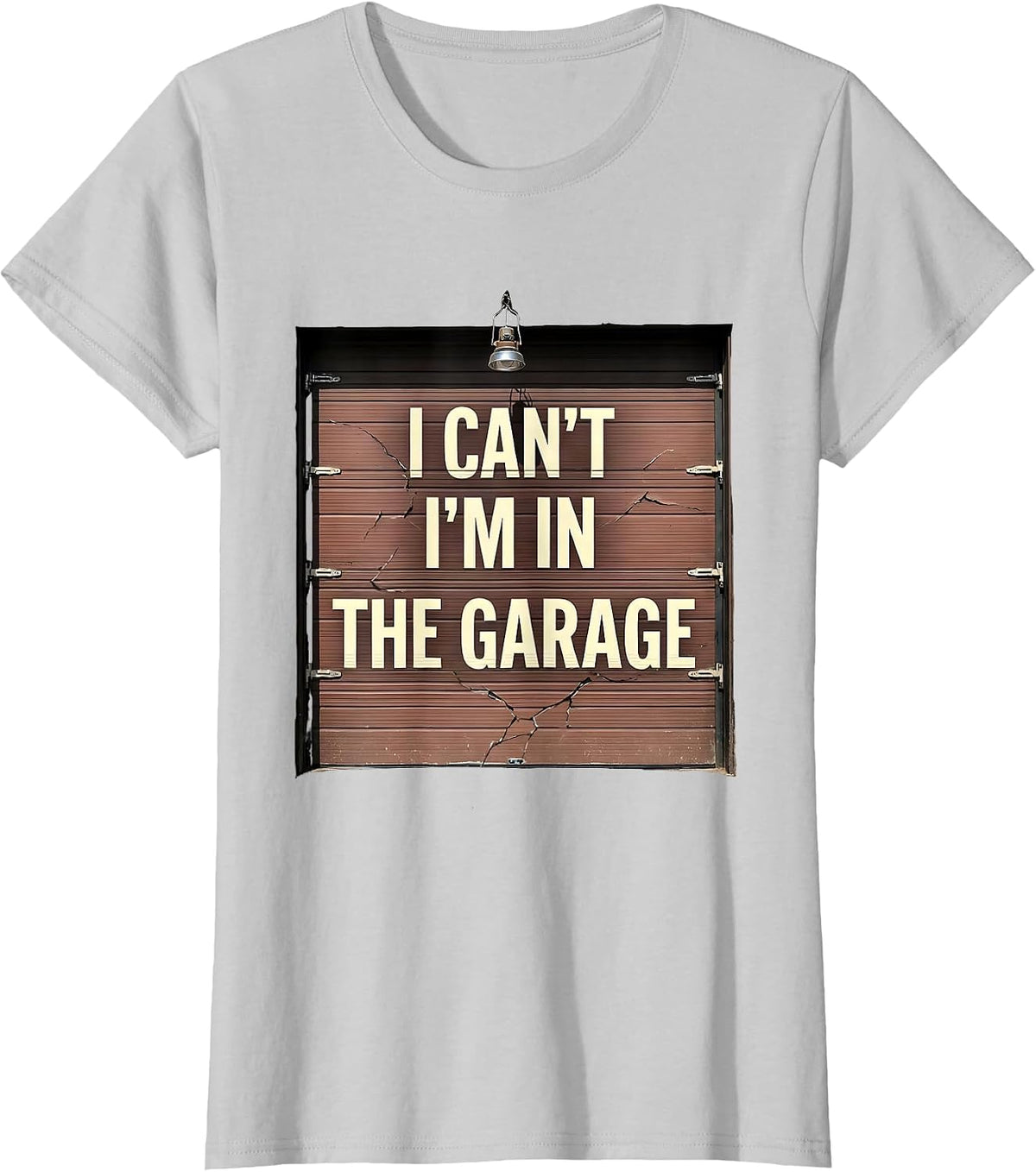 I Can't, I'm In The Garage Vintage Mechanic Dad Garage Humor T-Shirt - Silver Grey