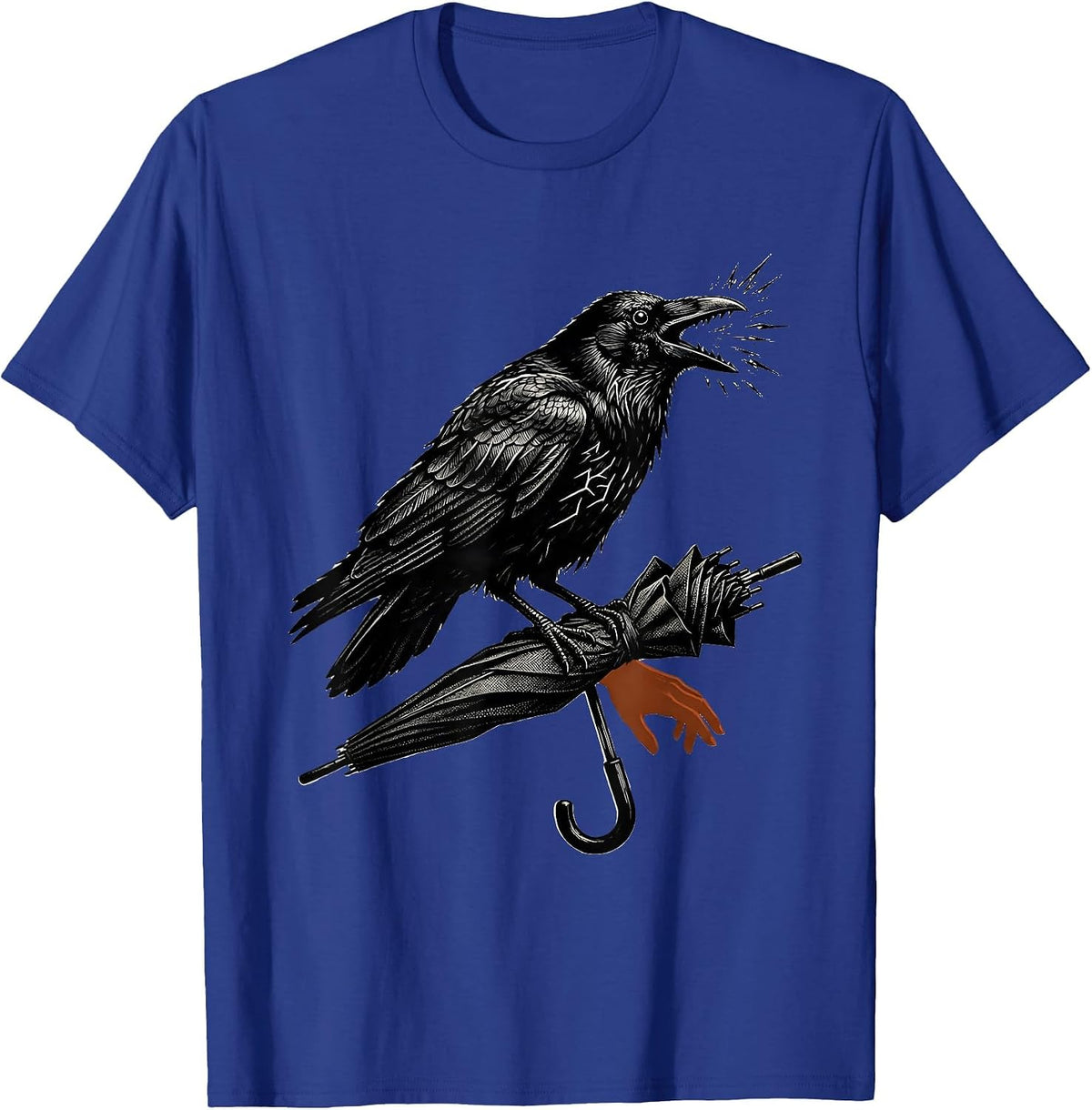 F-Caw-F Crow Dark Humor Gothic Raven Halloween T-Shirt - Royal Blue