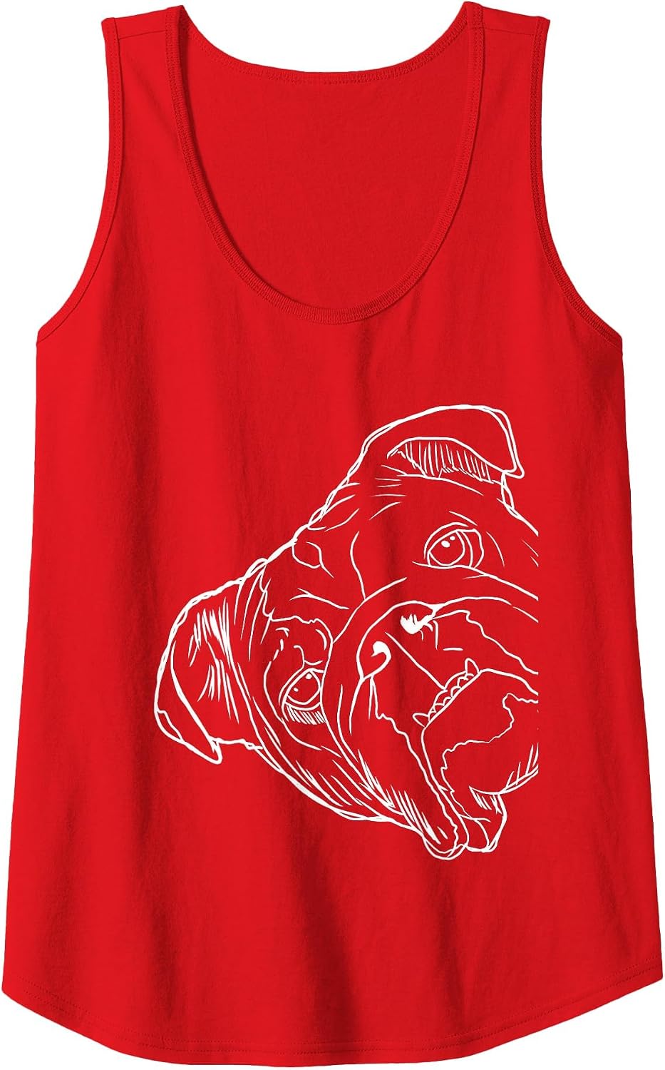 Funny Dog English Bulldog Tank Top - Red