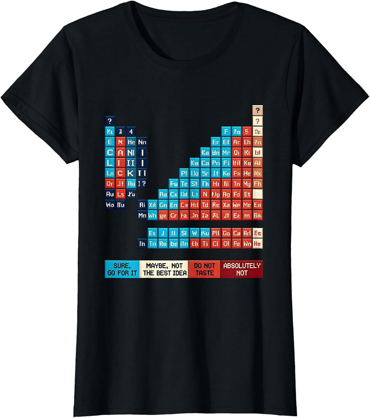 Women's Can I Lick It Funny Periodic Table Science Teacher Gift T-Shirt - Black