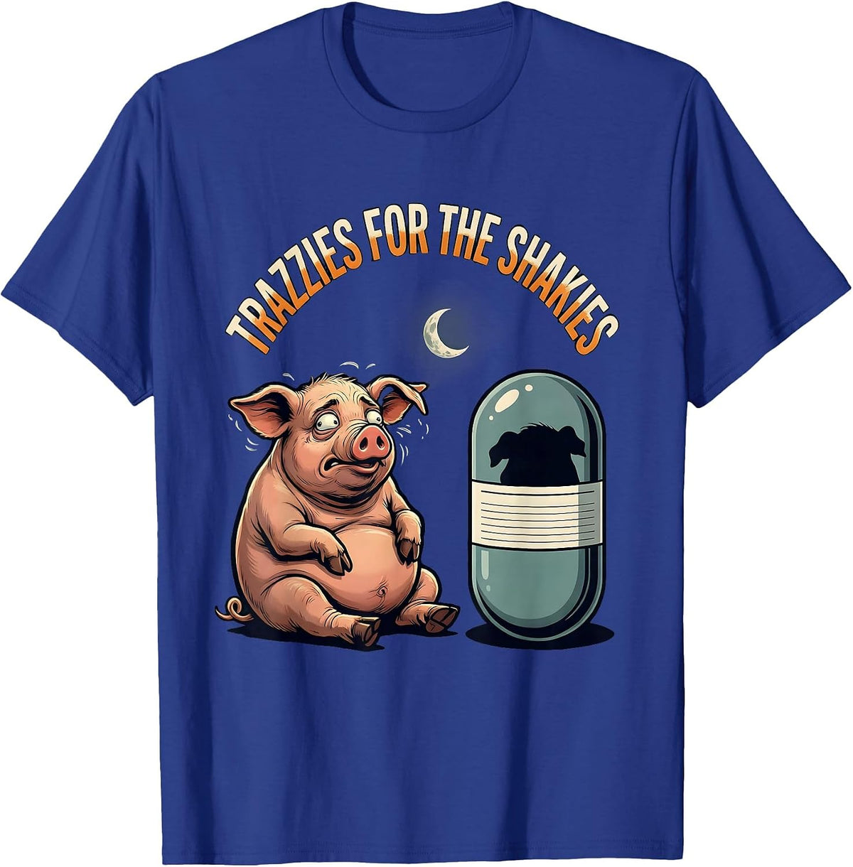 Trazzies For The Shakies Funny Vet Tech Halloween Workplace T-Shirt - Royal Blue
