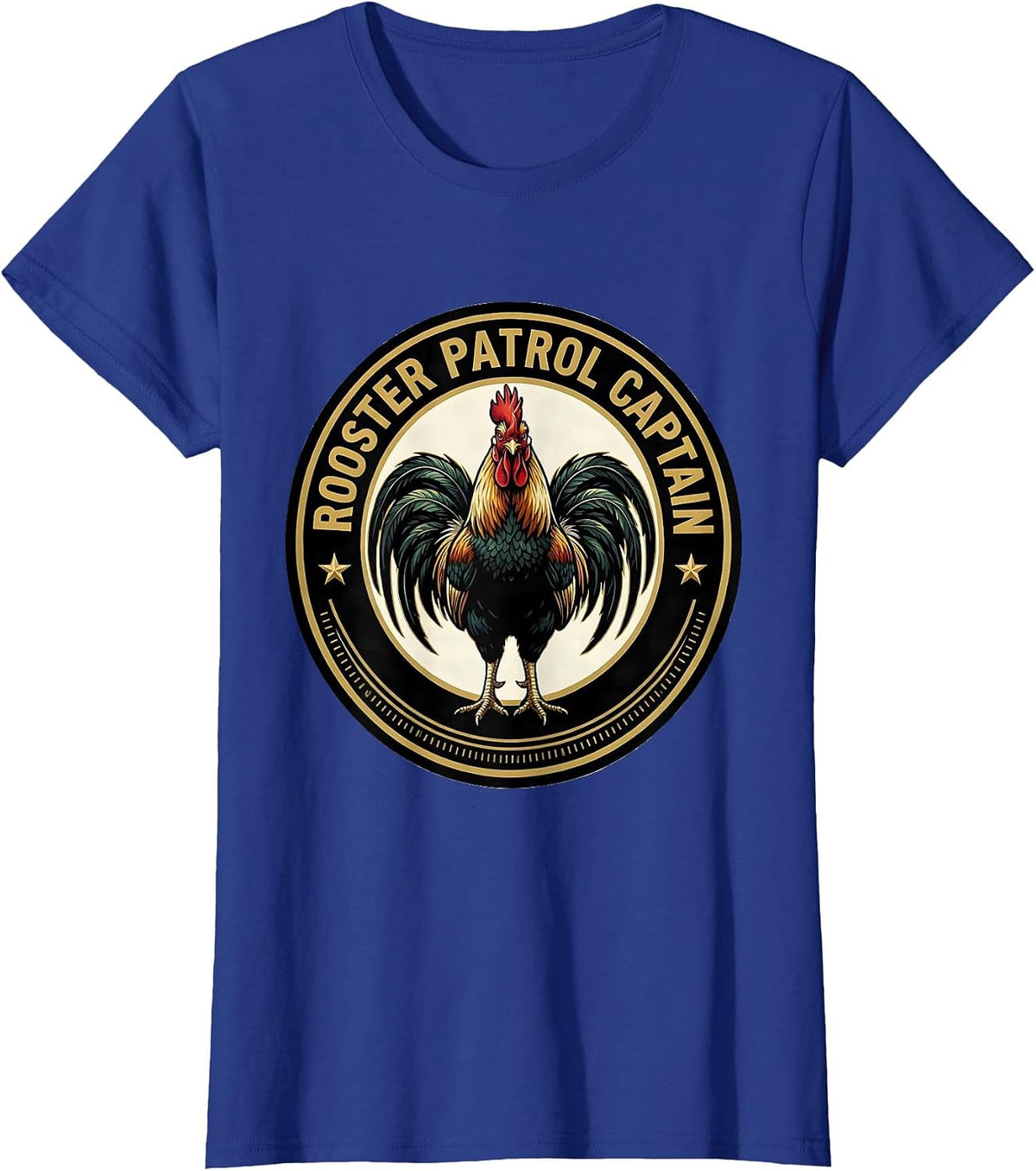 Women's Rooster Patrol Captain Funny Pheasant Hunter Hunting Gift T-Shirt - Royal Blue